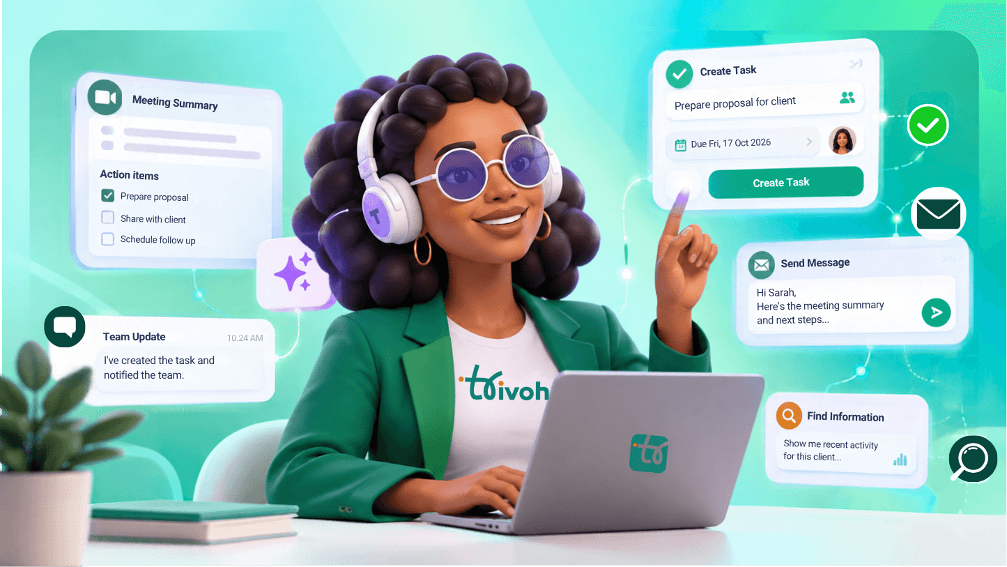 Trivoh AI connecting business work, customers, calling and email